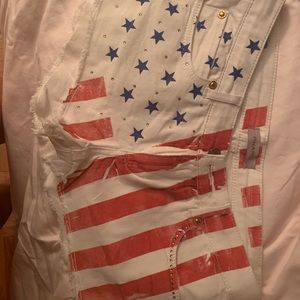 Phard star spangled denim shorts